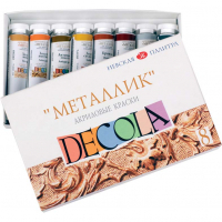 Акрилові фарби Невская палитра Decola акрилові Металік 8 кольорів 18 мл (350815)