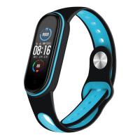 Ремінець до фітнес браслета BeCover Sport Style для Xiaomi Mi Smart Band 5 Black-Blue (705165)