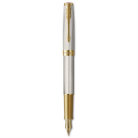 Fountain pen Parker SONNET 17 Silver Mistral GT FP18 F (88 611)