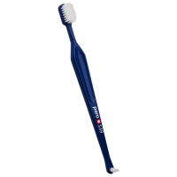Toothbrush Paro Swiss S39 in a polyethylene pack. soft blue (7610458097150-dark-blue)