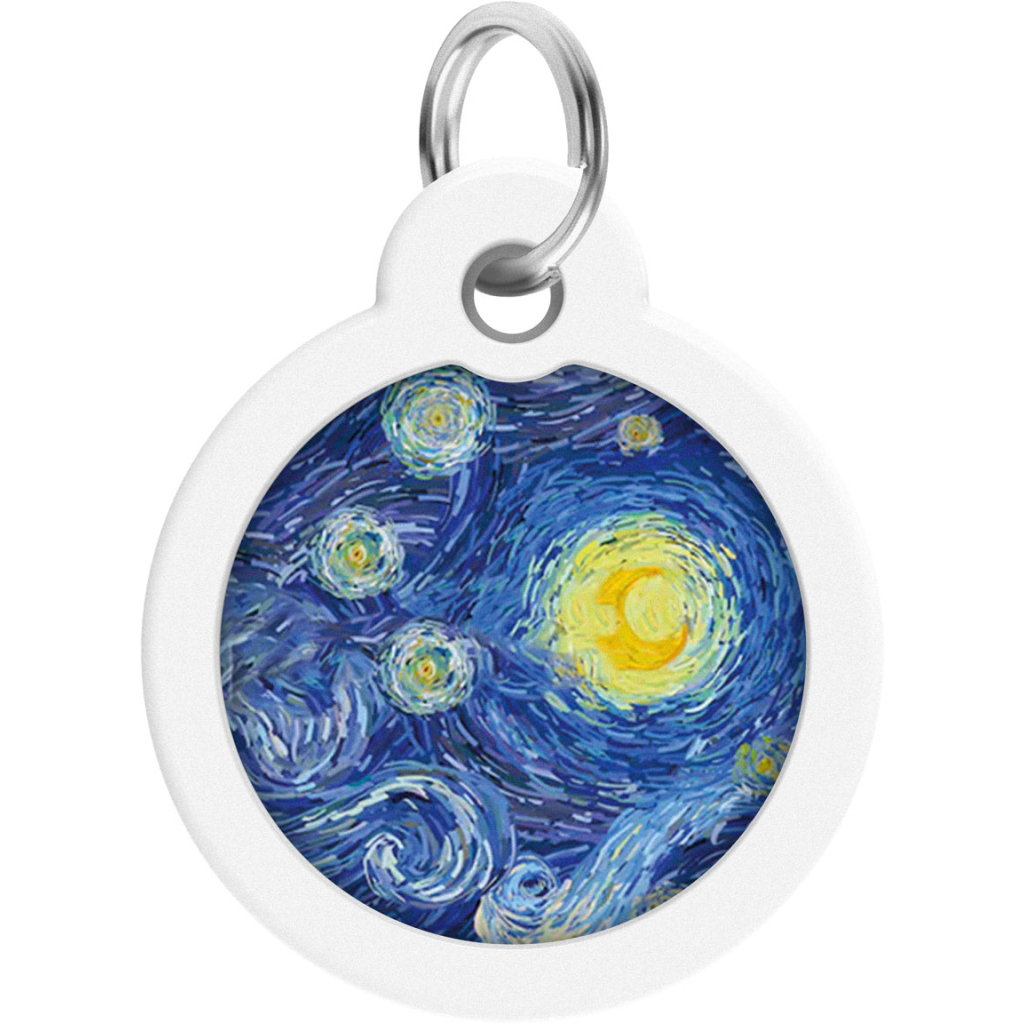 Адресник для тварин WAUDOG Smart ID з QR паспортом "Водяні лілії", коло 30 мм (230-0201)