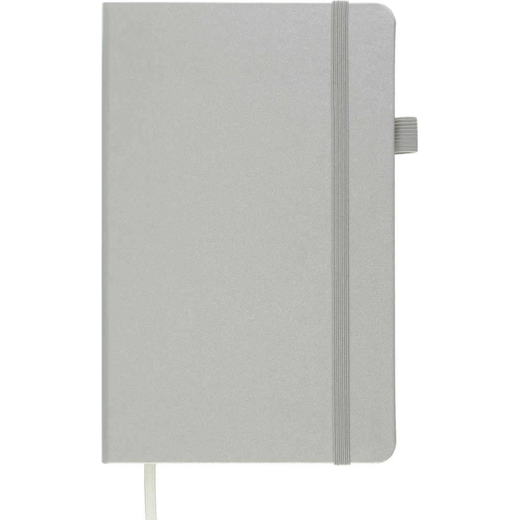 Книга записна Buromax Etalon 125x195 мм 96 аркушів в лінію обкладинка зі штучної шкіри Срібна (BM.291260-24)