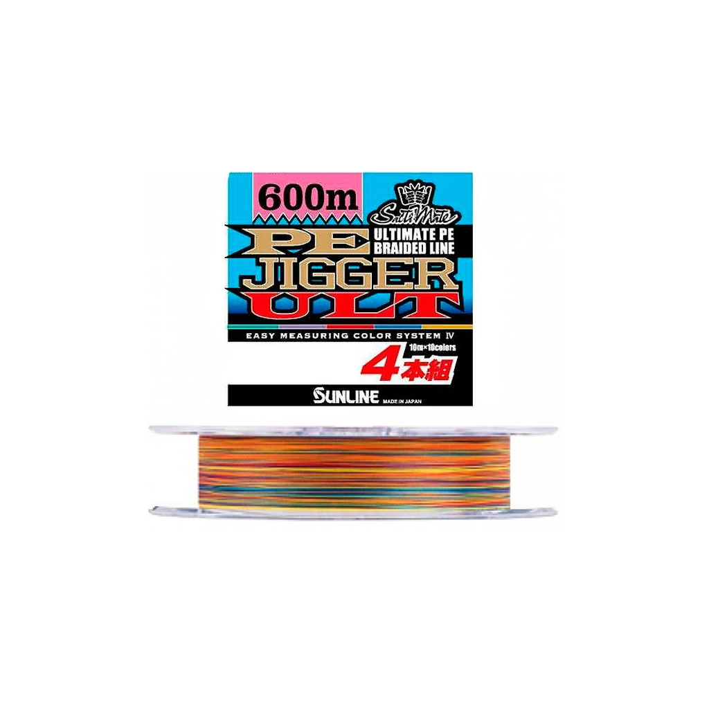 Шнур Sunline PE-Jigger ULT 600m 2.0/0.235mm 35lb/15.5kg Multi Color (1658.10.92)