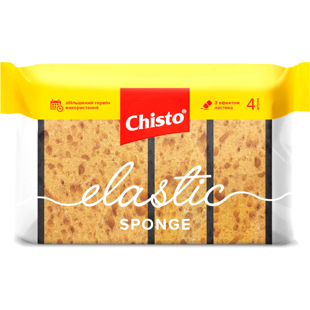 Губки кухонні Chisto Elastic Sponge 4 шт. (4823098409014)