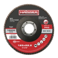 Cleaning circle HAISSER petal flat - 125x22.2 P40, T27 (88863)