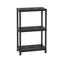 Стелаж Plastmeccanica Universal Vent пластиковий 3 полиці 60х30х95 см чорний (5684)