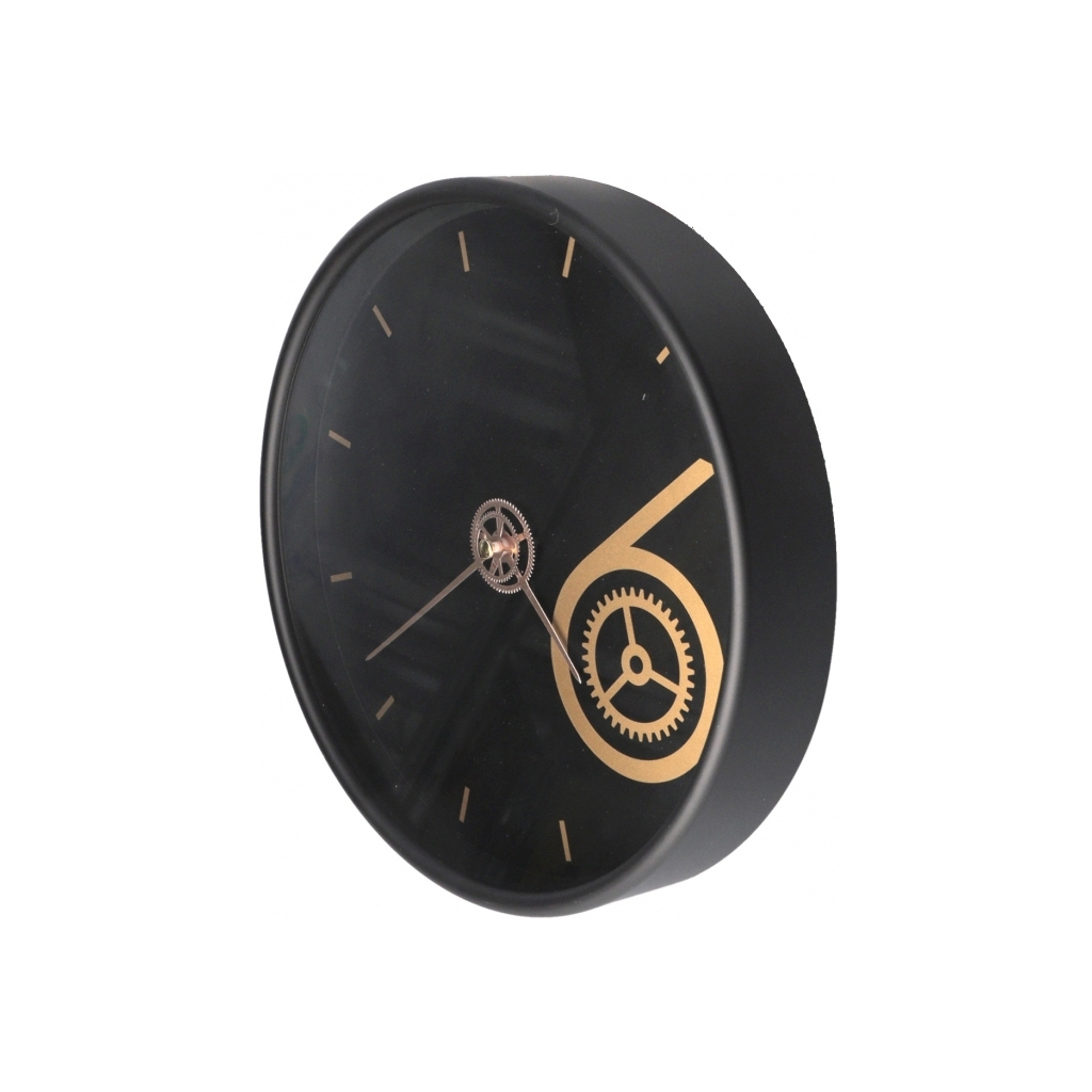 Настінний годинник Optima Design пластиковий, чорний (O52110)