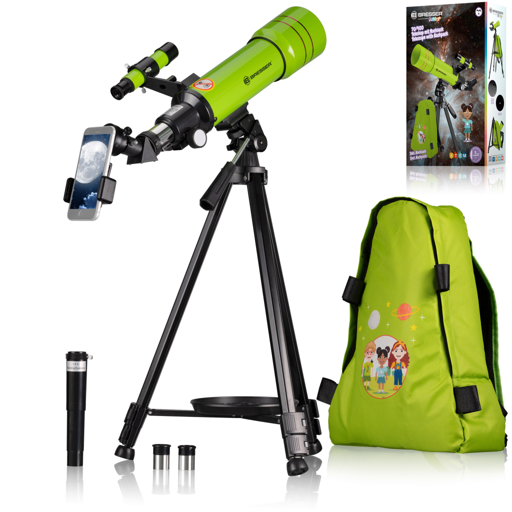 Телескоп Bresser Junior 70/400 Green з адаптером для смартфона + рюкзак (8850610B4K000) (930418) Телескоп Bresser Junior 70/400 Green з адаптером для смартфона + рюкзак (8850610B4K000) (930418)