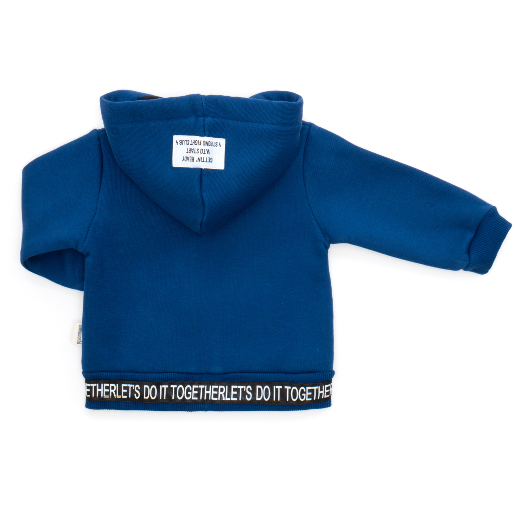 Кофта дитяча Miniworld на блискавці на флісі (16758-68B-blue)