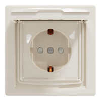 Розетка Schneider Electric ASFORA з кришкою IP44, крем (EPH3100323)