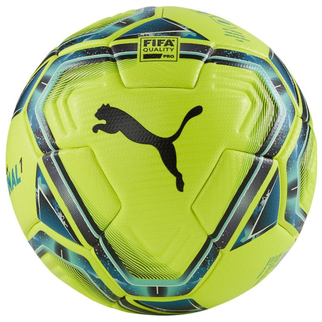 М'яч футбольний Puma team FINAL 21.1 FIFA Quality Pro Ball Уні 5 Салатовий / Чорний / Синій (4062451442637)