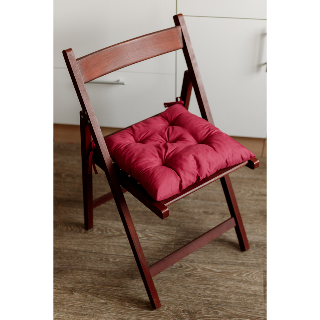 Подушка на стілець Прованс Фібра бордо 40х40 см (029611)