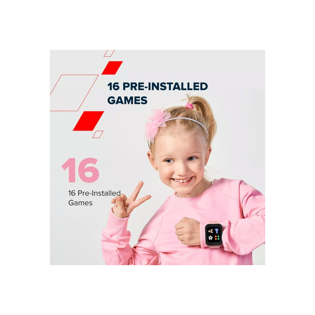 Смарт-годинник Canyon Alfie KW-37 MP3 Study&Game Pink (CNE-KW37PP)