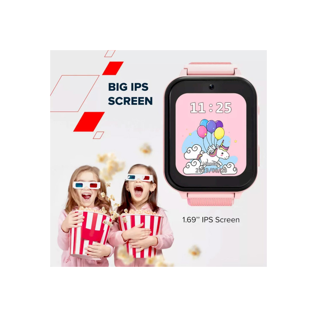 Смарт-годинник Canyon Alfie KW-37 MP3 Study&Game Pink (CNE-KW37PP)