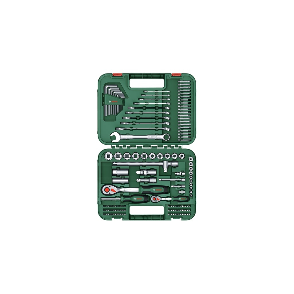 Набір інструментів Bosch 1/2", 1/4", 132шт, CrV (1.600.A02.Z9B)