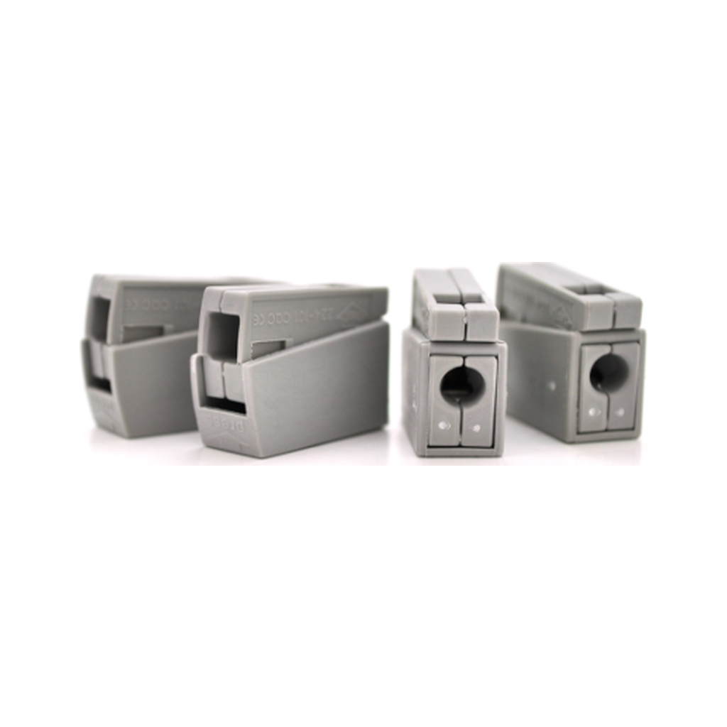 З'єднувач кабелю 1-pin аналог WAGO К224-101, 50штпак Voltronic (К224-101/50)