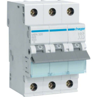 Automatic switch Hager 3-p. B 20A (6kA) 3M (B) (MBN320)