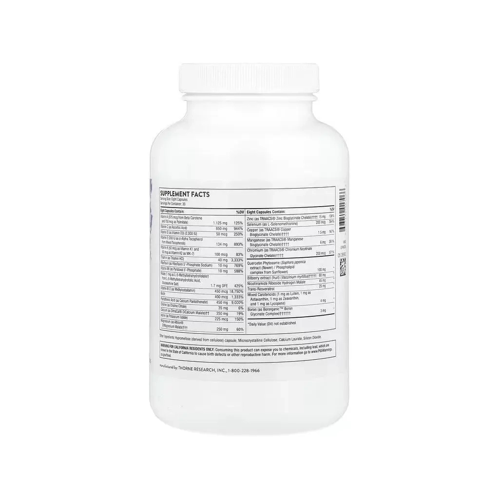 Вітамінно-мінеральний комплекс Thorne Research Комплекс поживних речовин, Advanced Nutrients, 240 капсул (THR-01706) Вітамінно-мінеральний комплекс Thorne Research Комплекс поживних речовин, Advanced Nutrients, 240 капсул (THR-01706)
