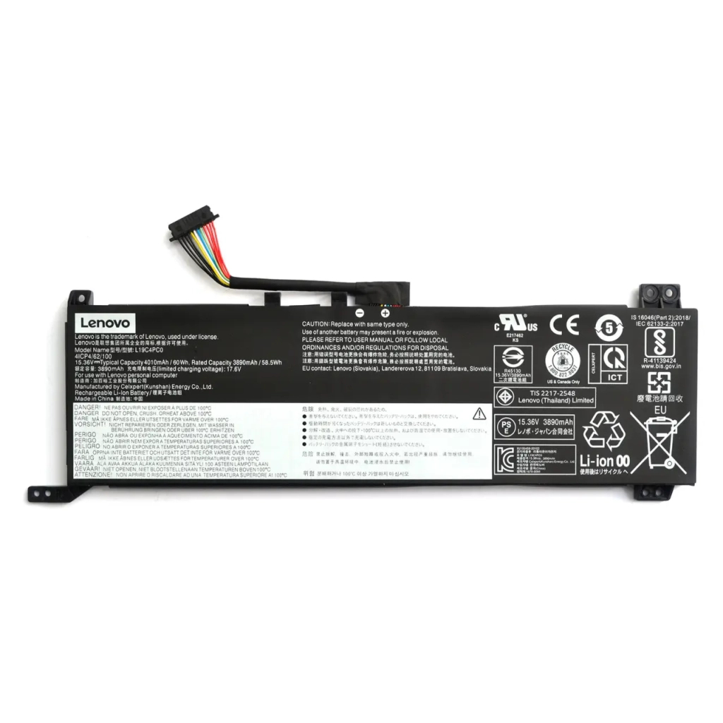 Акумулятор до ноутбука Lenovo Legion 5-15 L19C4PC0, 60Wh (4010mAh), 4cell, 15.36V, Li-ion (A71094) Акумулятор до ноутбука Lenovo Legion 5-15 L19C4PC0, 60Wh (4010mAh), 4cell, 15.36V, Li-ion (A71094)