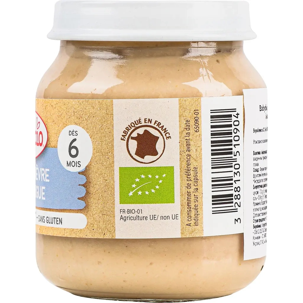 Дитяче пюре BabyBio Органічне на основі козячого молока з грушею та інжиром 130 г (51090) Дитяче пюре BabyBio Органічне на основі козячого молока з грушею та інжиром 130 г (51090)