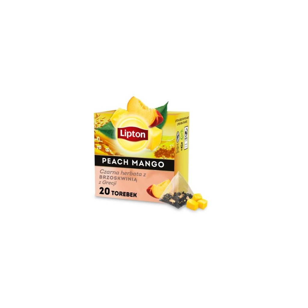 Чай Lipton чорний "Peach mango" 20 пакетиків (5063270110942)