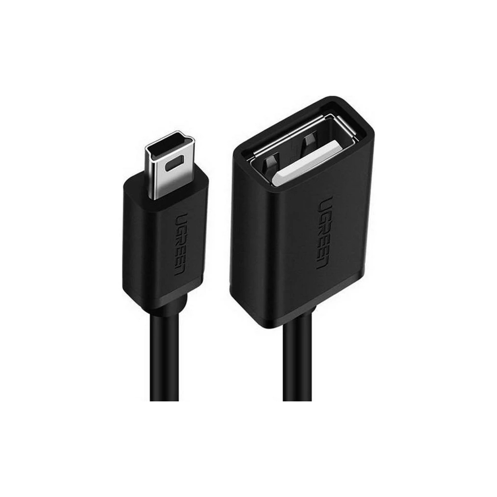 Перехідник OTG USB 2.0 AF to Mini 5P 0.1m US249 black UGREEN (10383) Перехідник OTG USB 2.0 AF to Mini 5P 0.1m US249 black UGREEN (10383)