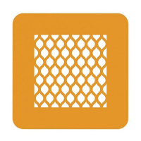Confectionery mat Silikomart for decorating Drops "Alambra" 100x100 mm h 1 mm 2 pcs (STENCIL ALAMBRA)