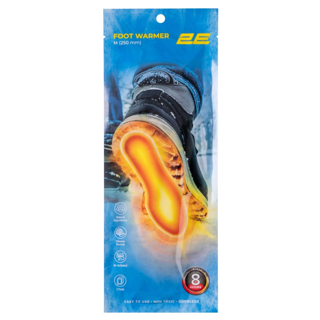 Хімічна грілка 2E для ніг розмір M (250 мм), до 8 годин - 20 пар (2E-NAFW8M-DB)