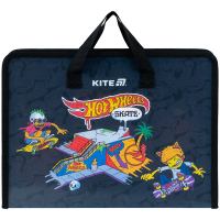 Папка - портфель Kite на блискавці A4 Hot Wheels, 1 відділення (HW25-202)
