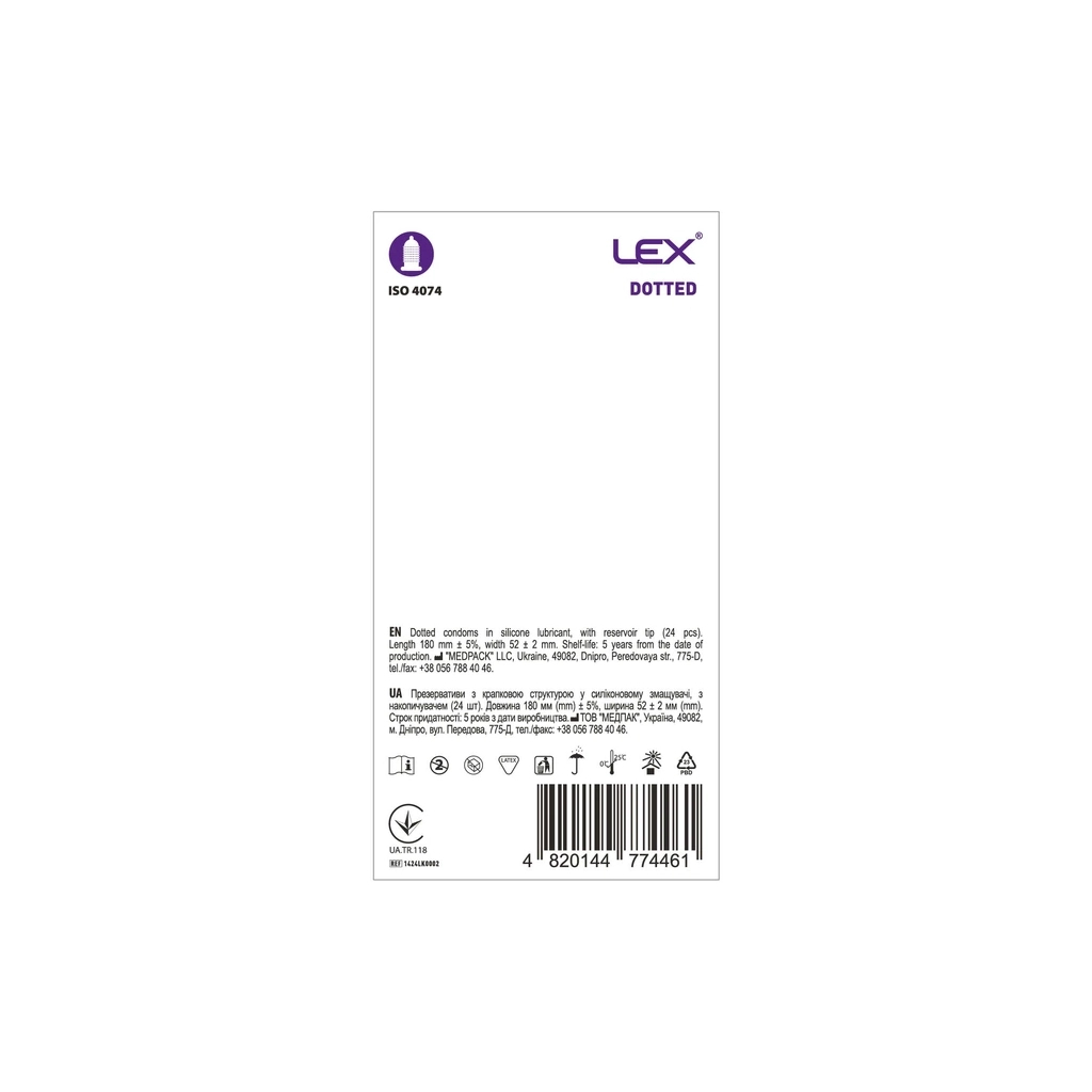 Презервативи Lex Condoms Dotted 24 шт. (4820144774461)