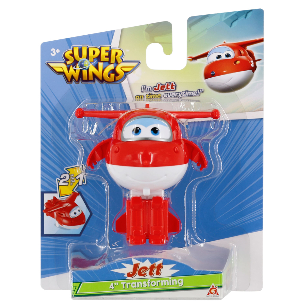 Фігурка Super Wings трансформер Transforming Джетт (Jett), 10 см (EU780621)