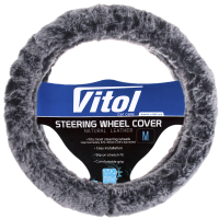 Чохол на руль VITOL M тсір (VLOD-F101 WH/D.GY M)
