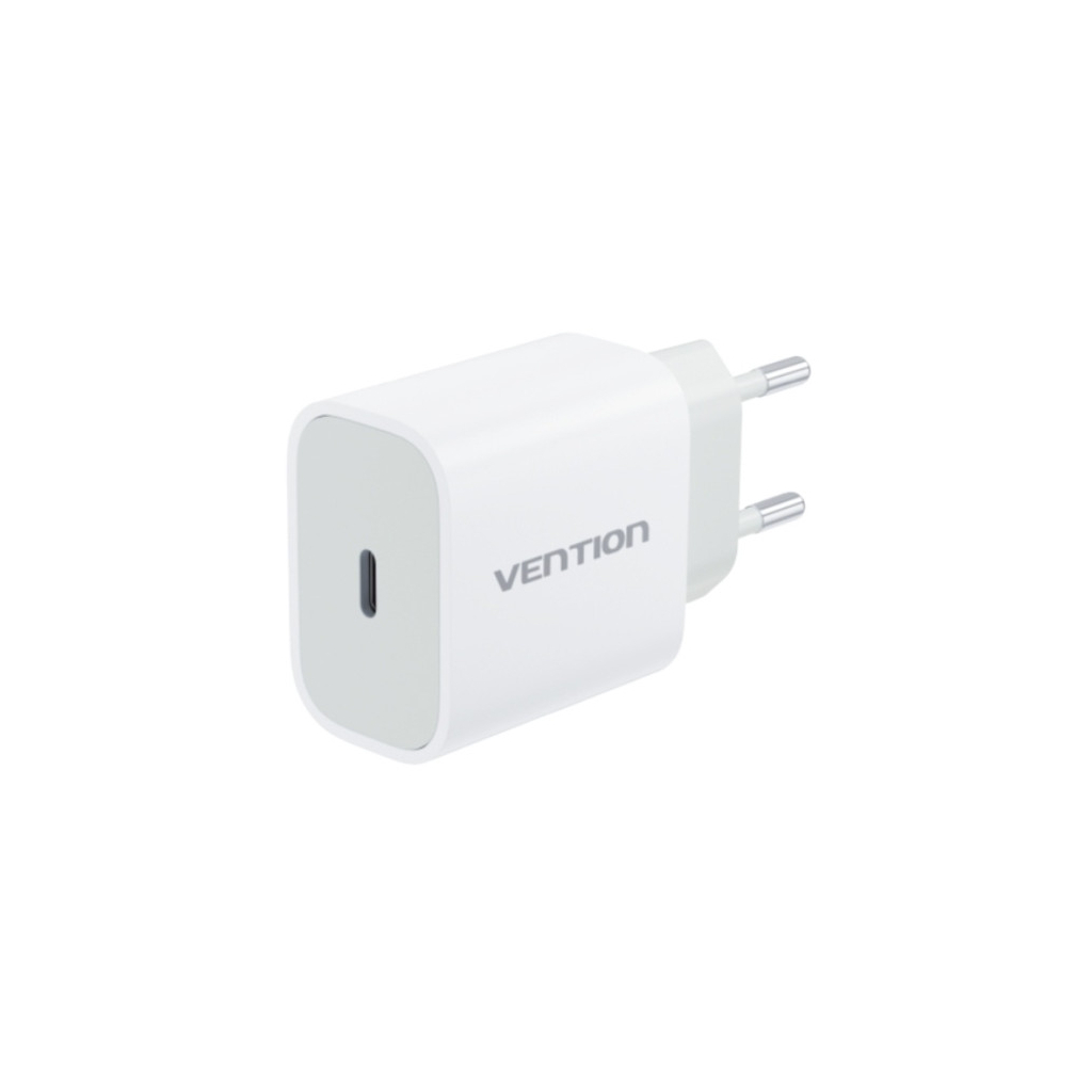 Зарядний пристрій Vention 1xUSB-C PD20W + cable USB-C to Lightning white (G17W0-EU)