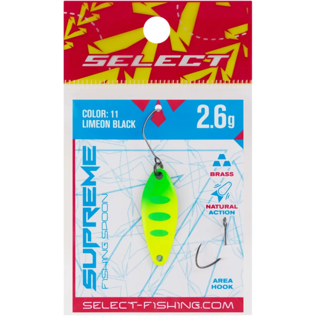 Блешня Select Supreme 2.6g 30mm 11 LimeON Black (1870.80.59) Блешня Select Supreme 2.6g 30mm 11 LimeON Black (1870.80.59)