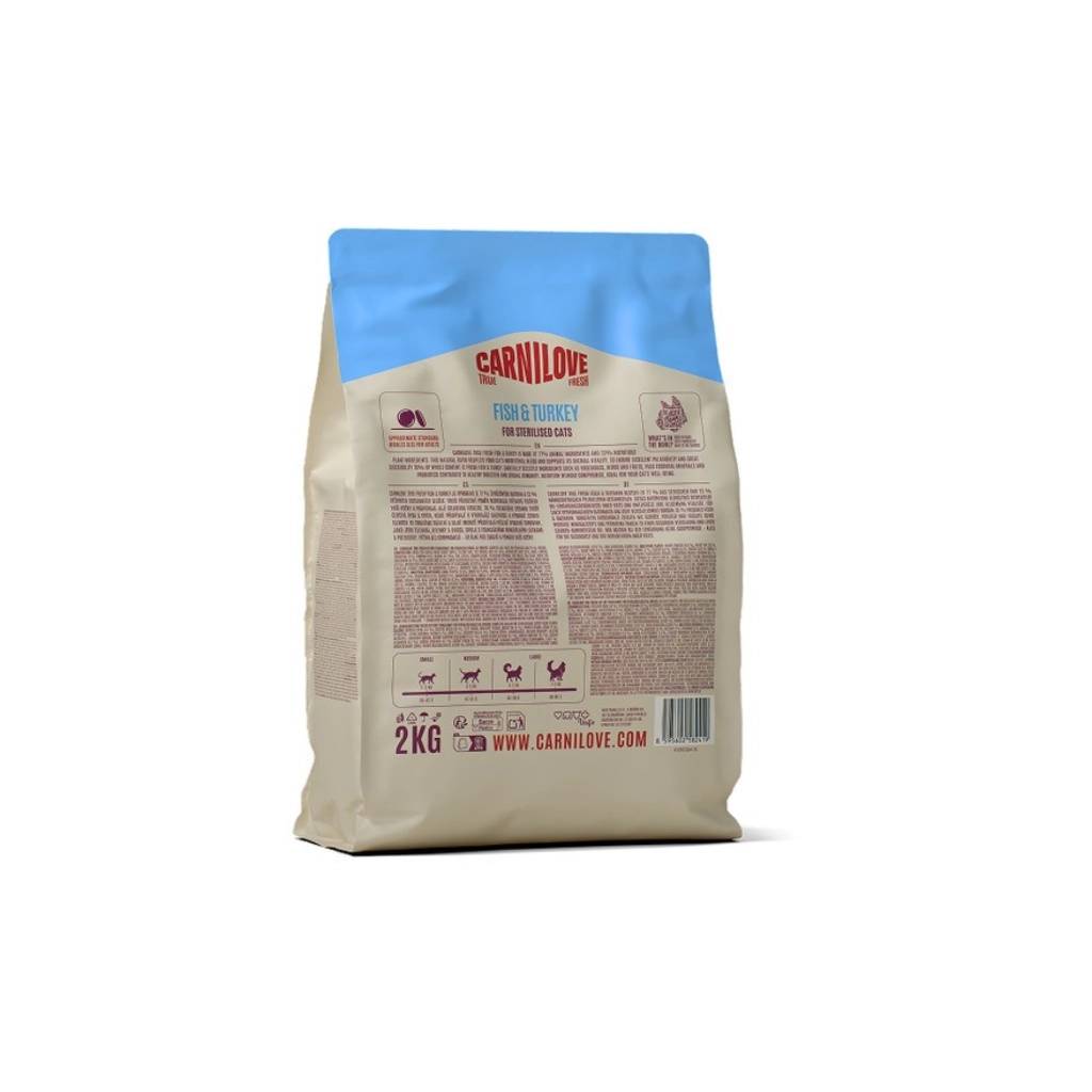 Сухий корм для кішок Carnilove True Fresh Fish & Turkey Sterilised 2 кг (8595602582419)