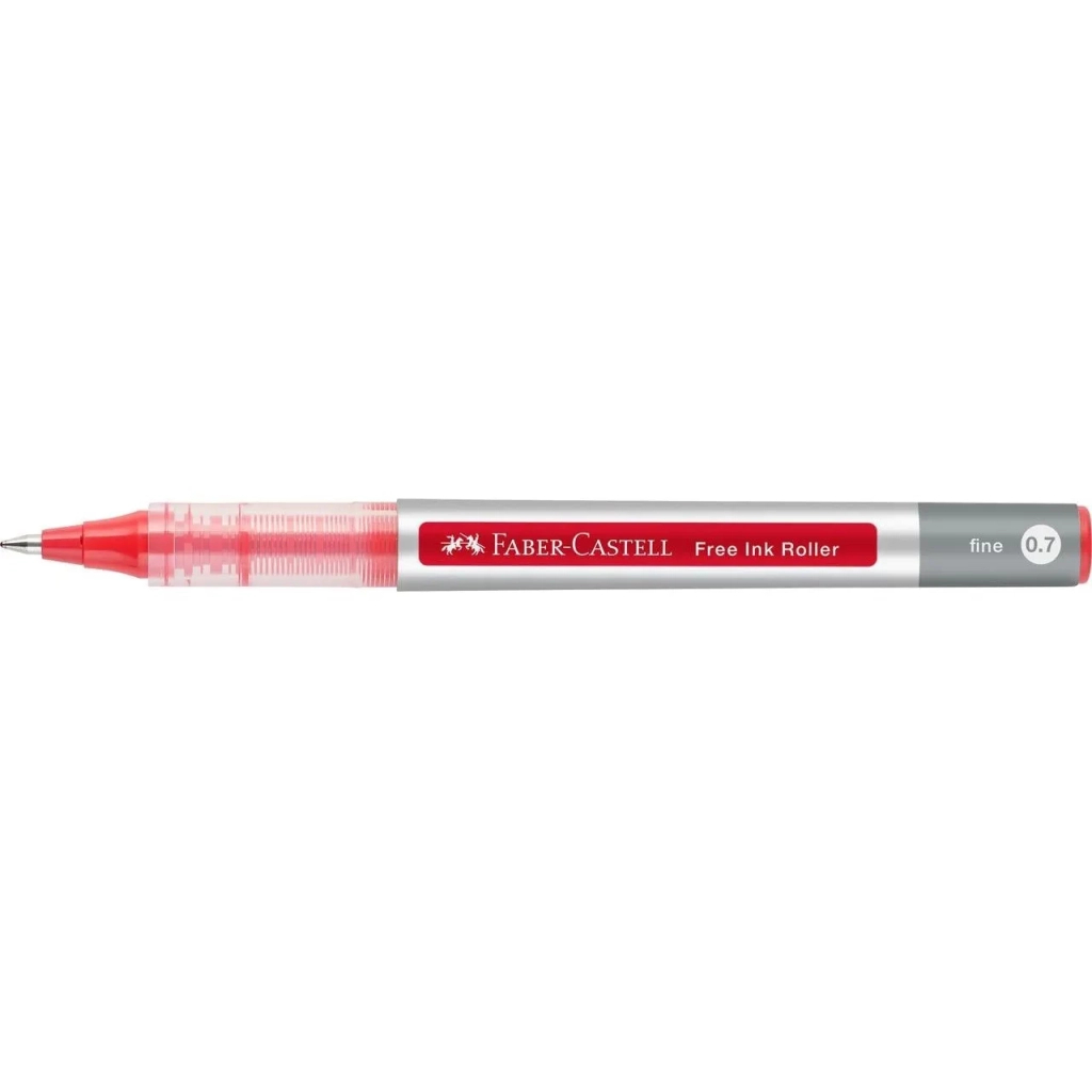 Ролер Faber-Castell Free Ink rollerball, колір чорнила червоний, 0,7 мм, одноразова (29193)