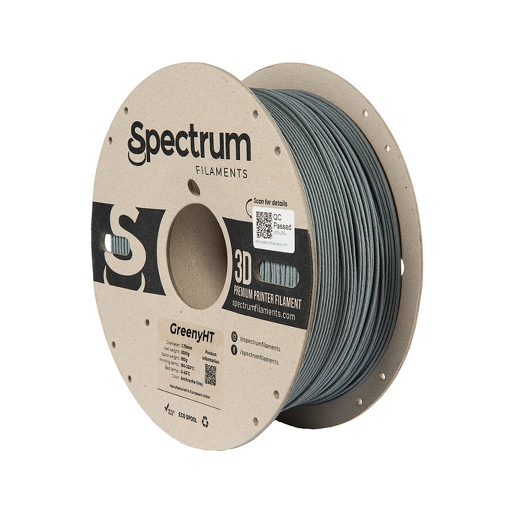 Пластик для 3D-принтера Spectrum GreenyHT 1.75mm 1kg Grey, Anthracite RAL 7005 (80701)