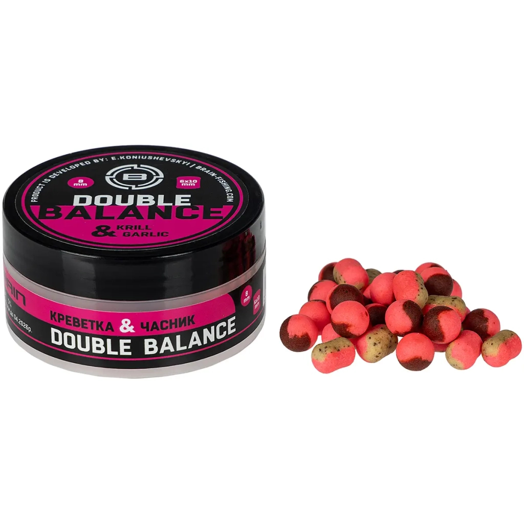 Бойл Brain Double Balance Krill & Garlic (креветка + часник) 08+06х10mm (1858.81.45) Бойл Brain Double Balance Krill & Garlic (креветка + часник) 08+06х10mm (1858.81.45)
