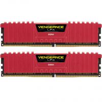 Модуль пам'яті для комп'ютера DDR4 16GB (2x8GB) 2400 MHz Vengeance LPX Red Corsair (CMK16GX4M2A2400C14R)