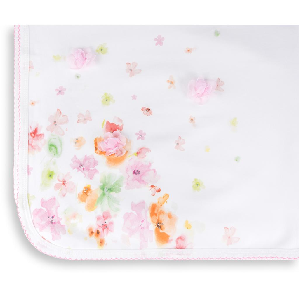 Ковдра дитяча Bibaby з ніжними квіточками (64175-pink)