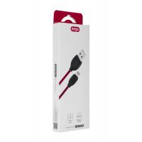 Дата кабель USB 2.0 AM to Lightning 1.0m Black Ergo (LI97)