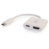 Перехідник C2G USB-C to HDMI USB-C white (CG80493)
