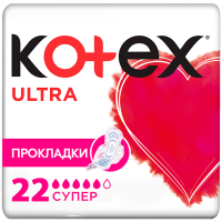 Hygienic pads Kotex Ultra Super 22 pcs. (5029053569123)