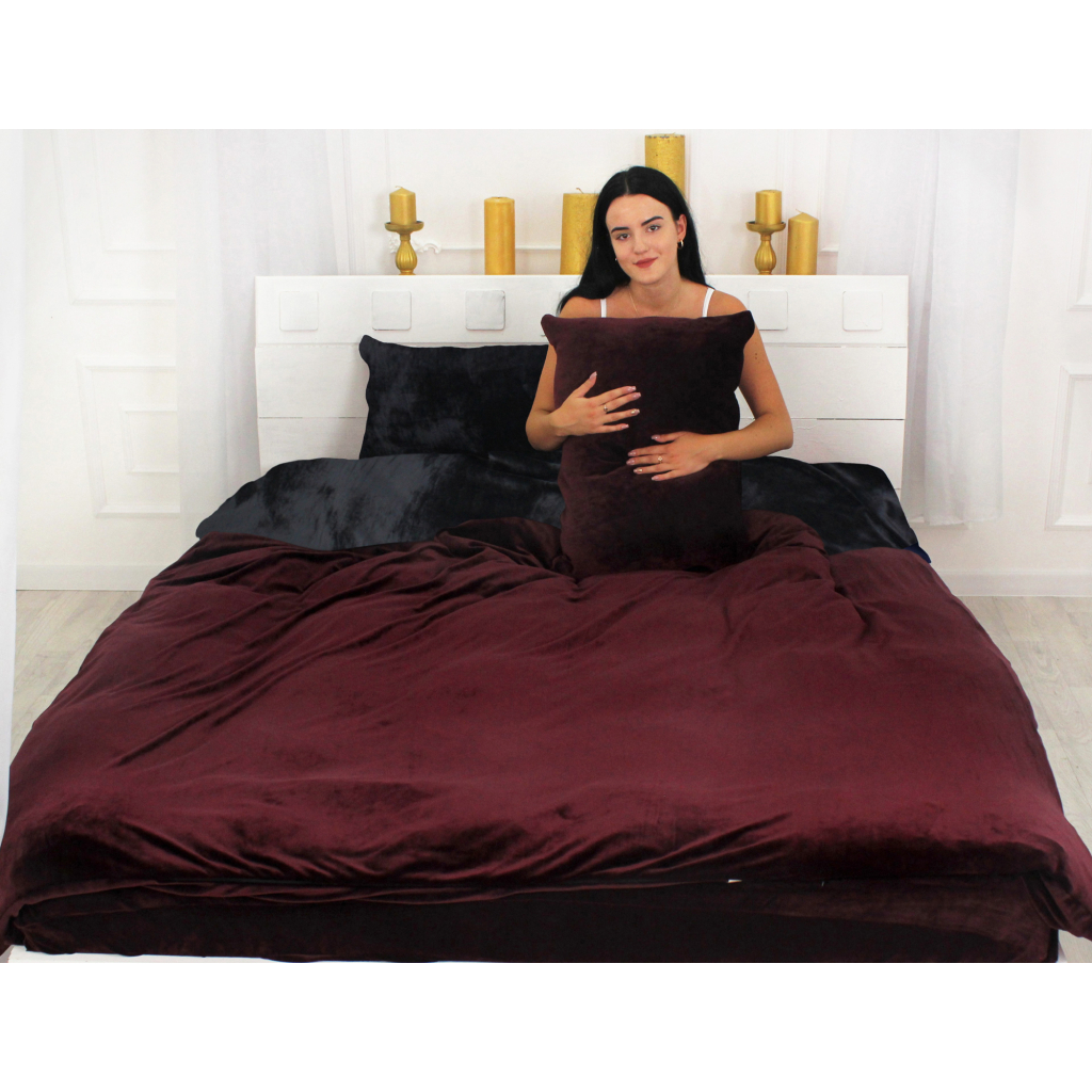 Постільна білизна MirSon Велюр Winter Frost 28-0007 + 28-0002 Poinsettia Velvet 2х160х220 (2200004007465)