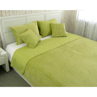 Fleece double-sided bedspread VeLour Green 150x220 cm (360.55_Green banana)
