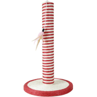 Scratcher (claw) for cats AnimAll column 30x30x47 cm Red White (2000981180447)