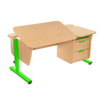 Desk Pondi Schoolboy transformer with a cabinet Beech-green (BK120ZL)
