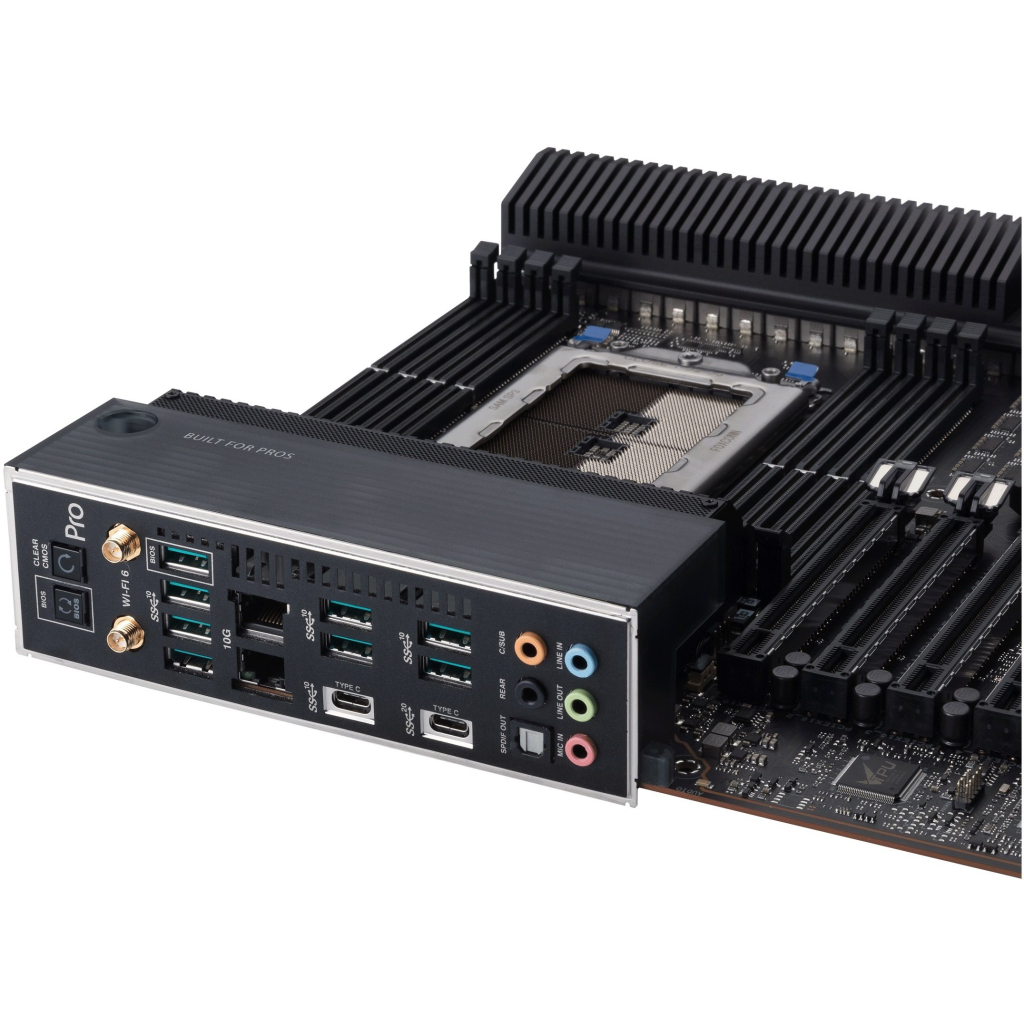 Серверна материнська плата ASUS PRO WS WRX80E-SAGE SE WIFI sWRX8 WRX80 8xDDR4 M.2 WiFi BT EATX (90MB1590-M0EAY0)