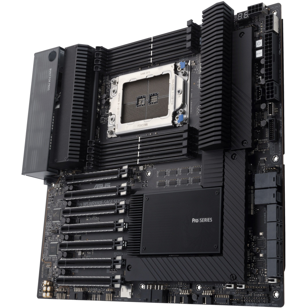 Серверна материнська плата ASUS PRO WS WRX80E-SAGE SE WIFI sWRX8 WRX80 8xDDR4 M.2 WiFi BT EATX (90MB1590-M0EAY0)
