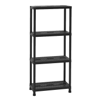 Стелаж Plastmeccanica Universal Vent пластиковий 4 полиці 60х30х138 см чорний (5136)